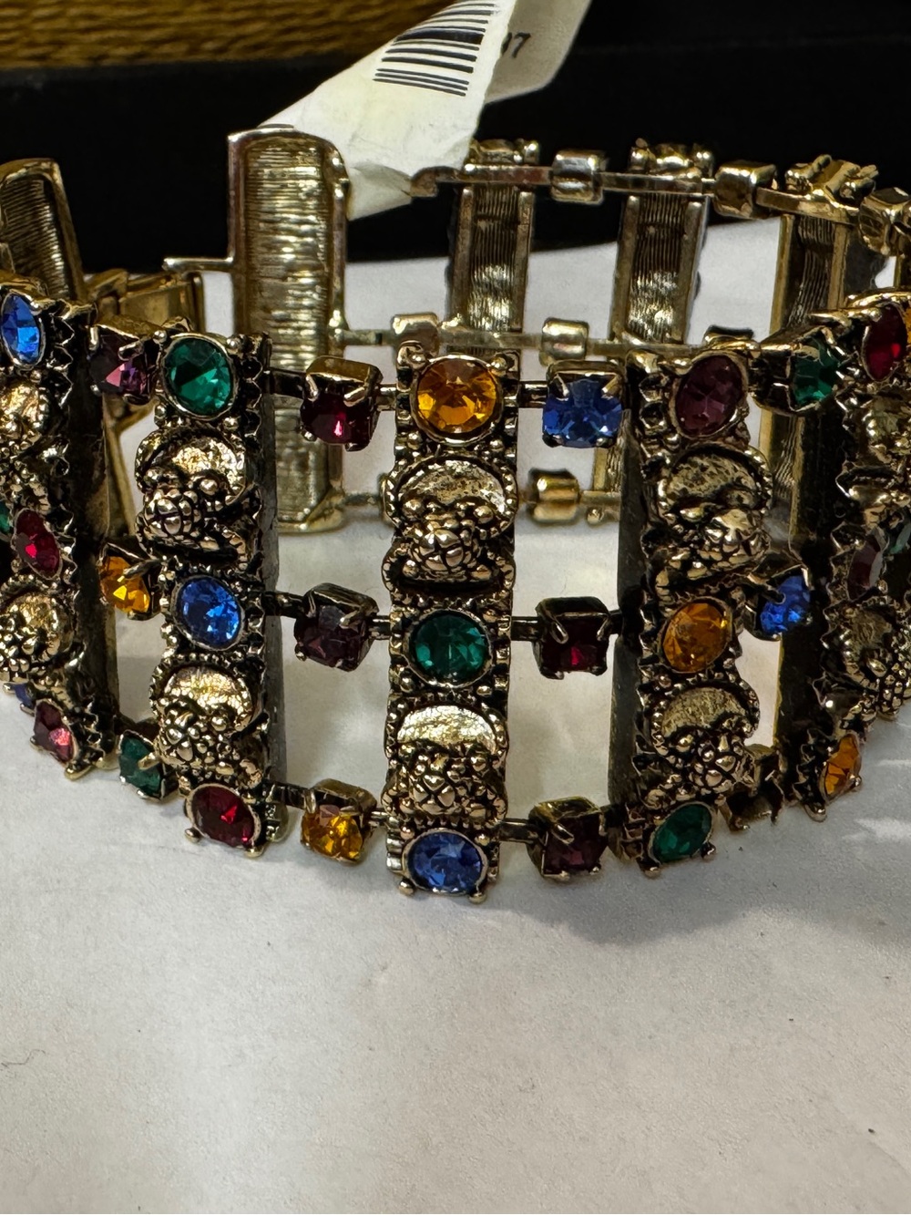 henri bendel Gold Multi-Gemstone Stretch Bracelet - Picture 5 of 5